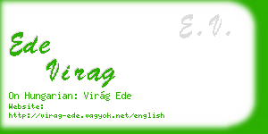 ede virag business card